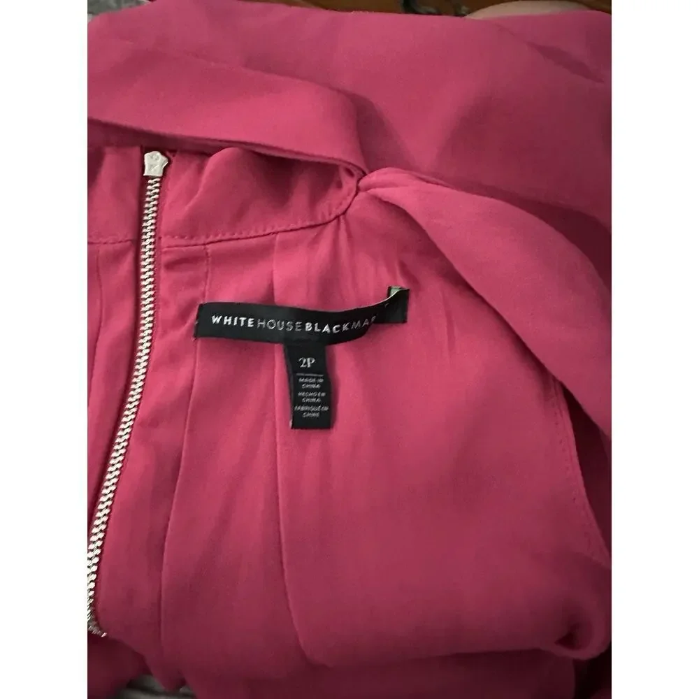 White House Black Market Plus Keyhole Choker Sorbet Shift Mini Dress 2 Petite - Picture 5 of 8